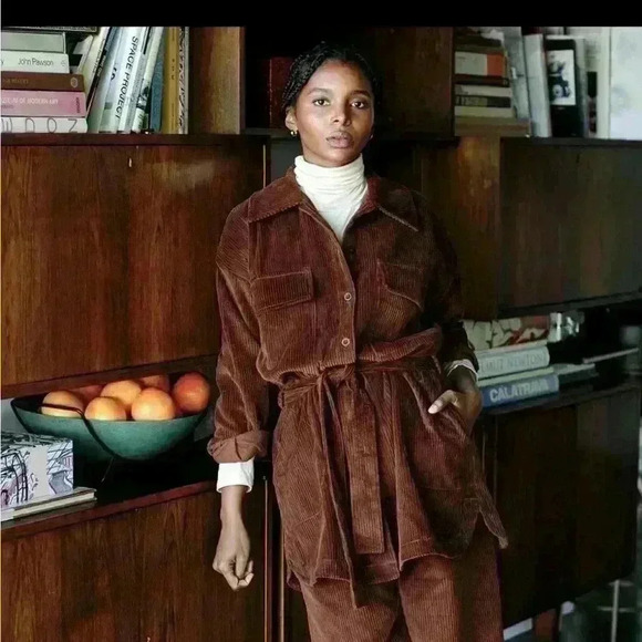 Rachel Pally corduroy Indy Jacket Overshirt in parchment beige cream work shirt - Picture 1 of 14